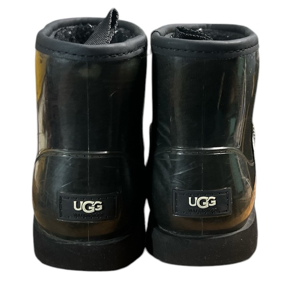 UGG Classic Mini II Black Clear Rubber Rain Boots Waterproof KIDS Size: 4 - Picture 4 of 9